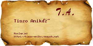 Tiszo Anikó névjegykártya